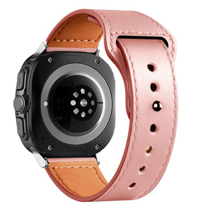 Para <span class=keywords><strong>Samsung</strong></span> Galaxy Watch8 7 Ultra 47mm Pulsera de cuero <span class=keywords><strong>SmartWatch</strong></span> Diseño de hebilla inversa Reloj de <span class=keywords><strong>mujer</strong></span> Banda suave - Product Image 3