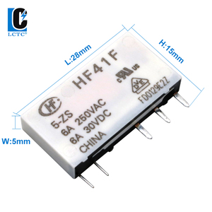 Relé de Alta Frecuencia LCTC 5V <span class=keywords><strong>12V</strong></span> 24V 41F-5-ZS 41F-12-ZS 41F-24-ZS, Relé de Potencia Tipo Delgado de 5 Pines y 6A - Product Image 3
