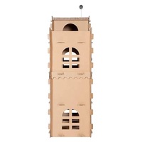 Meilleures ventes : Arbre à chat tour en carton ondulé DIY, grattoir personnalisable imprimé pour chats, chatons et petits animaux, pour jeu ludique et cadeau domestique