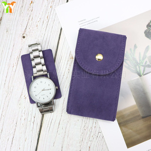 Factory direct stock of velvet <b>watch</b> bags, wristwatch protective <b>cases</b>, velvet snap-button mechanical <b>watch</b> bags, jewelry bags. - Product Image 1