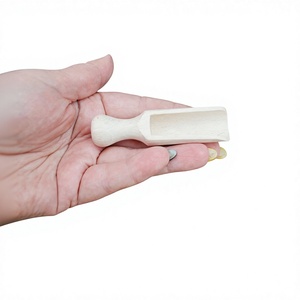 Mini cuillère en bois naturel écologique au design classique avec une capacité de 10 ml/20 ml/30 ml pour le café, le sucre, le sel de bain, les épices - Product Image 6