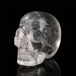 Chất Lượng Cao Tự Nhiên Rõ Ràng Trắng Tinh Thể Thạch Anh Hộp Sọ Đánh Bóng Cuộc Sống Con Người Kích Thước Tay Khắc Đá Hộp Sọ Cho Trang Trí Nội Thất - Product Image 2
