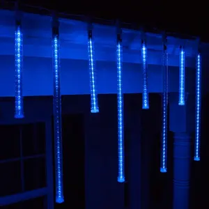 24Inch T8 Blue Large Cascade Animation LED Tube Low Wattage LED Bulb 120V E17 Base for Festive Christmas Lighting