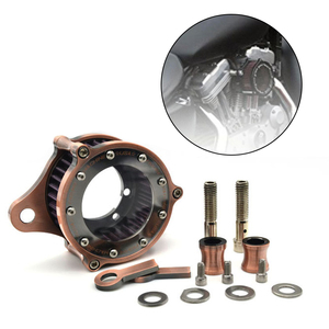 Kit de filtro de aire transparente de cobre CNC para motocicleta Harley XL883 XL1200 X48, limpiador de aire retro vintage - Product Image 3