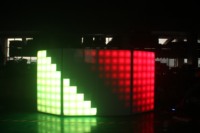 Nouvelle conception de façade de cabine DJ numérique portable à LED