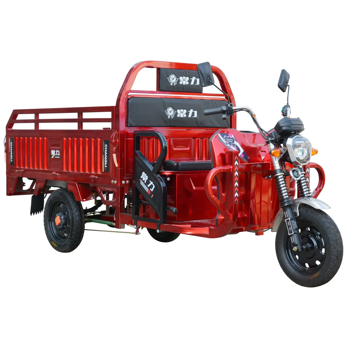Toptan yüksek kalite 5 tekerlekler elektrikli kargo üç tekerlekli bisiklet 1600W 1800W kargo motosiklet Rickshaw E Trike Mini kamyon için yetişkin