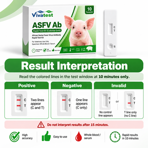 Kit de Prueba Rápida de Anticuerpos del Virus de la Peste Porcina Africana (PPA) en Suero Porcino para Detección Veterinaria - Product Image 1