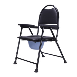 Chaise de toilette pliante portable KS avec accoudoirs et siège rembourré amovible pour personnes âgées et femmes enceintes - Product Image 3