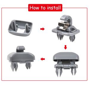 QGZ108 2 Piezas Clips de Plástico para Parasol, Soporte Mejorado para Parasol Interior de Coche, Gancho para Audi A1/A3/A4/A5/Q3/Q5/S3/S4/S5 (OEM) - Product Image 3