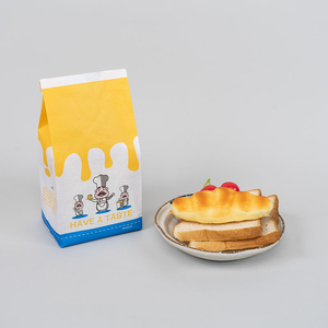 ถุงบรรจุภัณฑ์ขนมปังแซนวิชบรรจุคุกกี้ขนมปังคราฟท์สีขาวพิมพ์ลายเป็นมิตรกับสิ่งแวดล้อม - Product Image 6