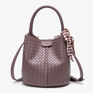 New Style Durable Women's Bucket Bag Crossbody <b>Small</b> High-End Fashionable Trendy Woven PU Material <b>Handbag</b> - Product Image 5