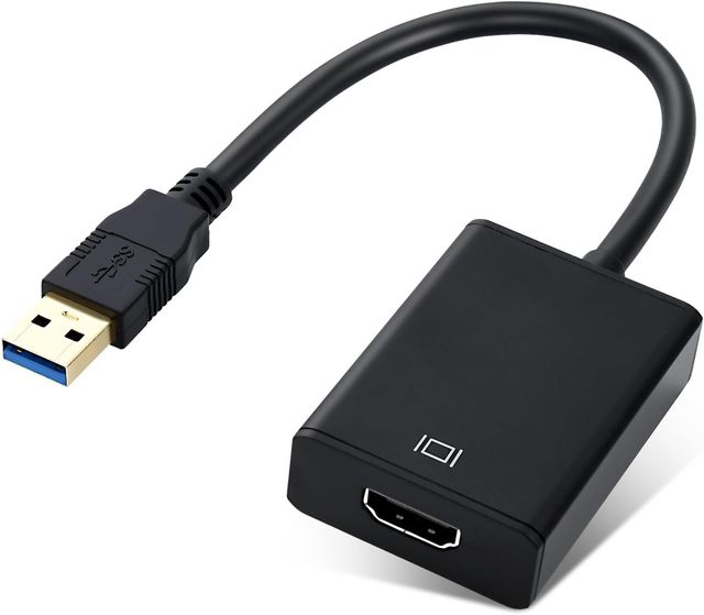 USB 3.0/2.0 HDTV PVC Jacket Adapter 1080P Video Audio Converter for Multiple Devices Desktop PC TV Converter for Computer Use