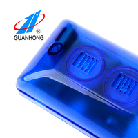 Sirena Estroboscópica con Cable GL-09 DC12V Azul ABS, Mini Sistema de Alarma de Seguridad para el Hogar con Luz Intermitente