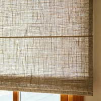 Persianas Romanas de Lino y Tul, Cortinas que Filtran la Luz, Estilo Moderno, Personalizables, para Todas las Estaciones