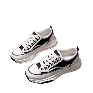 Zapatos Mocasines con Cordones para Mujer, Suela Gruesa, Plataforma de Lona, Suela de Goma, Planos, Primavera, Verano, Invierno, Novedad 2024 - Product Image 1