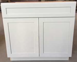 Gabinetes de cocina con coctelera blanca de estilo moderno Material de carcasa de madera contrachapada de diseñadores de interiores de Vietnam para grifo de fregadero de apartamento de centro comercial - Product Image 5