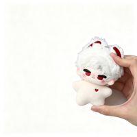 Peluche personnalisée souple de 10 cm, mini-figurine Kpop, poupée en coton avec broderie détaillée pour sac à dos, porte-clés, cadeau
