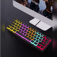 Cherry Brand Clavier de jeu mécanique filaire 61 touches Gamer rétroéclairé 60% RVB avec option sans fil
