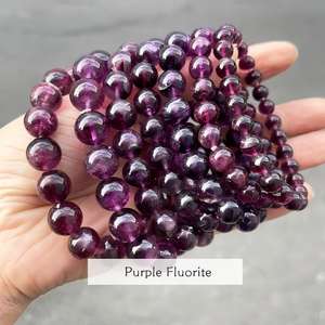 Pulsera Elástica Ajustable de Cuentas Redondas de Fluorita Verde Primavera Transparente de Alta Calidad, Piedra del Genio, Flujo de Energía, para Mujer - Product Image 5