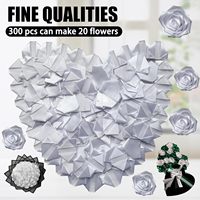 OKAY Ruban de satin blanc pré-fait pour roses éternelles, accessoires de bricolage pour fleurs éternelles faites à la main, pour la couture et l'emballage