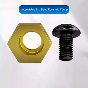 ANDUUK 6 pièces M4/M5/M6/M8/<span class=keywords><strong>M10</strong></span> Mors de serrage universels excentriques hexagonaux en acier inoxydable, fixation manuelle de précision avec écrou de serrage - Product Image 6