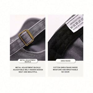 Casquette de baseball en daim vieilli uni pour homme, style football, avec logo personnalisé, pour hommes - Product Image 3