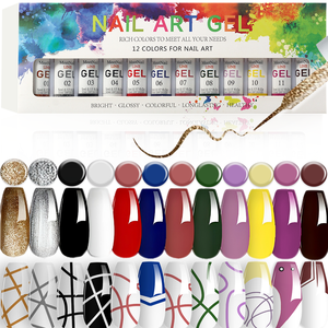Set de Esmalte de Uñas en Gel de 12 Colores - Kit de Arte de Uñas de Larga Duración con Luz UV LED y Caja de Regalo para Mujeres y Niñas - Product Image 1