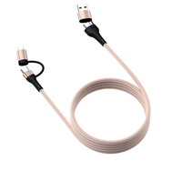 Kabel Magnet USB-C ke Type-C 4-in-1 100W dengan Pengisian Cepat 6A/5A untuk Mobil, Ponsel 16, S24/S23 Ultra, iPad, MacBook