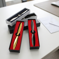 Ouvre-lettre en métal personnalisé en forme d'avion, cadeau de bureau avec gravure de logo