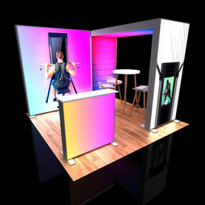 Tradeshow Exhibition Booth Display Tensión Tela Telón de fondo <span class=keywords><strong>SEG</strong></span> Pop up Led Caja de luz retroiluminada - Product Image 3
