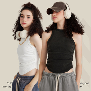 เสื้อกล้ามออกกำลังกายสำหรับผู้หญิงแบบสปอร์ต  รัดรูป  ไร้แขน  ทรง Racerback  ผ้าถักริบ  รับผลิตตามสั่งพร้อมปักโลโก้  เป็นมิตรต่อสิ่งแวดล้อม  ขายส่ง - Product Image 3
