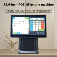15.6" Smart Software NFC Touchscreen Case Register Terminal Cashier PC Pos Machine Printer Scanner All in One Pos System of Sale