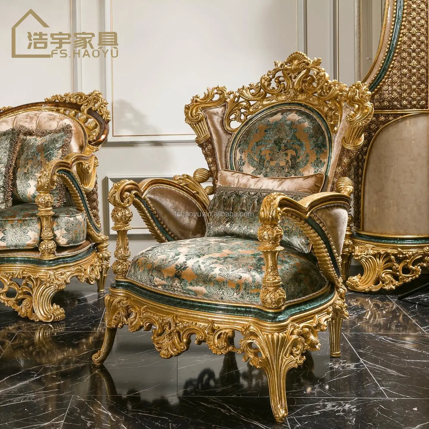 Uperior qualità in legno antico divano di lusso sedia stile europeo di design mobili di lusso soggiorno divano con produttore prezzo