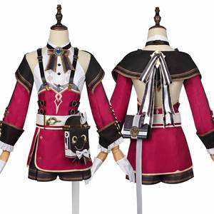 Costume de cosplay complet pour Genshin Impact <span class=keywords><strong>Charlotte</strong></span>, tailles XS-3XL, comprenant uniforme et chapeau. - Product Image 4