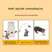 Mainan Kucing Simulasi Tikus Plush Realistis dengan Suara & Cahaya, Aktif dengan Sentuhan, Tahan Gigitan untuk Hiburan Mandiri dan Mengatasi Kebosanan