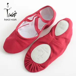 Ting dance suprimentos cor personalizada tamanho estilo sapatos de dança sapatos macios sapatas ballet chinelos