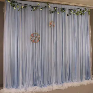 Most wanted products Customization Multipurpose wedding and birthday party stage background decoration gauze curtain