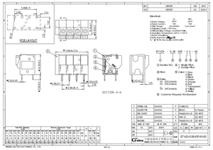 Conector eléctrico de bloques de terminales de resorte GT142V fijo para Pcb 5,08mm Ptich - Product Image 4