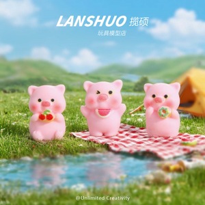 <b>Rainbow</b> <b>Candy</b> Diy Resin Pig Figurine Animal Shape Home Decoration Artistic Craft Model Toy - Product Image 5