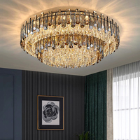 Lustre en cristal nordique pour salon, décoration moderne de luxe, lampe de plafond intérieure