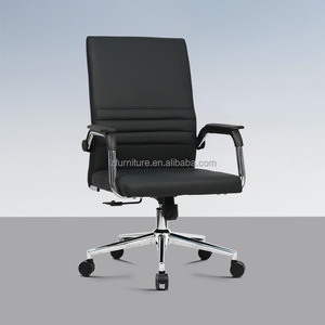 Chaise de conférence en cuir, mobilier de bureau, chaise d'accueil pour visiteurs, chaise de bureau exécutive en cuir avec accoudoirs pour le bureau - Product Image 4