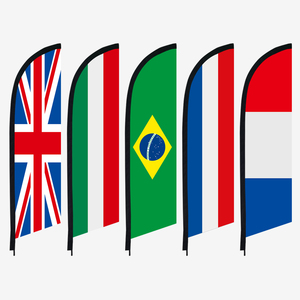 Chỉ swooper cực cờ bãi biển biểu ngữ tùy chỉnh UK Italy Brazil France Hà Lan quốc gia lông Cánh cờ Polyester kỹ thuật số - Product Image 1