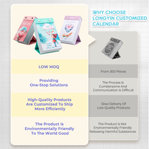 Khuyến mại Tùy chỉnh logo in dọc ngang xoắn ốc dây hàng tháng đứng lật dài độc đáo bảng bàn lịch <span class=keywords><strong>2025</strong></span> - Product Image 2