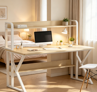 Bureau d'ordinateur pour la maison en acier avec étagère pour jeux et travail assis-debout KC-T0708