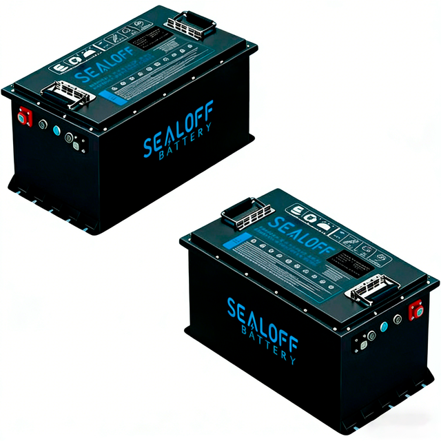 SEALOFF High-Capacity Golf Cart Battery 48V 150Ah/230Ah LiFePO4 Solid State BMS Pack with LCD Display 4000 Cycle Life