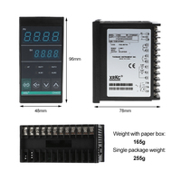 Pengontrol Suhu Dapat Diatur CH402 Model Pendek 0-1200 Input Tipe-K Relay Output SSR 1 Set Alarm OEM/ODM Layar LED 1C