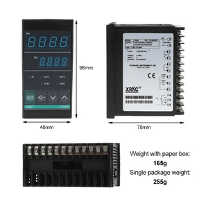 Controlador de Temperatura Ajustable CH402 Modelo Corto 0-1200 Entrada Tipo K Salida de Relé SSR 1 Juego de Alarma OEM/ODM Pantalla LED 1C - Product Image 2
