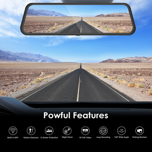 Tầm Nhìn Ban Đêm 10-Inch Màn Hình Cảm Ứng Gương Dash Cam Với Adas Dual Máy Ảnh 2K + 1080P - Product Image 2