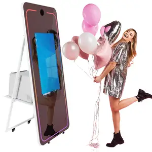 High Quality Automatic Mirror Photo Booth Photo Me with Printer Lifting up/down Style