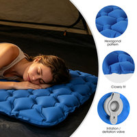 Tapis de couchage pour le camping Tapis de camping ultraléger avec oreiller Tapis de couchage gonflables Compact pour le camping Matelas de haute qualité